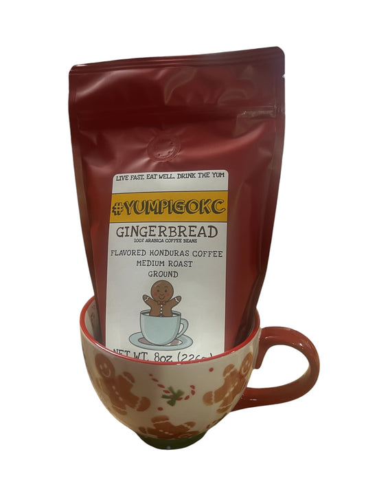 YUM PIG Coffee - Gingerbread Flavored and Gingerbread Mug!