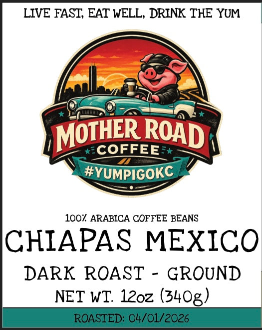 YUM PIG Coffee - Mother Road Series - Chiapas Dark Roast